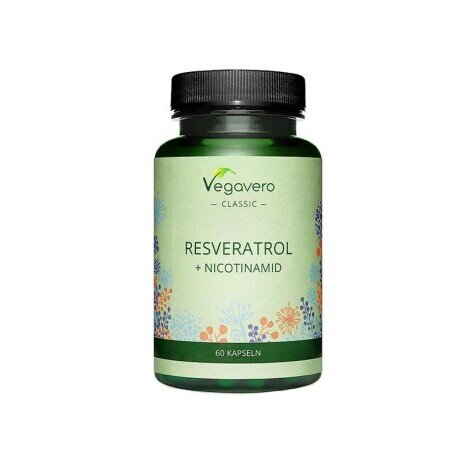 Resveratrol Extract 500 mg + Nicotinamide 60 Capsule, Vegavero